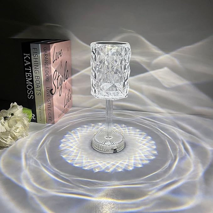 Rose Diamond Lamp with 16 Colors - Touch & Remote Control